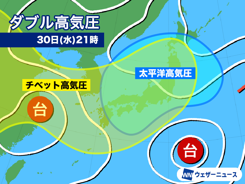 今日7月30日(水)の天気予報 危険な暑さ 40℃到達のおそれも