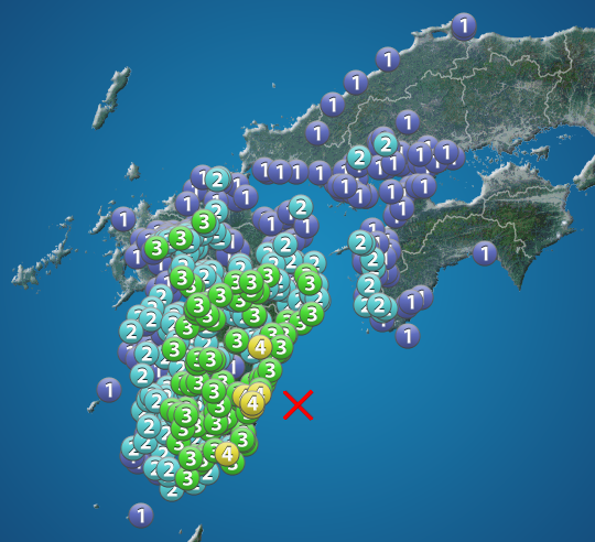 日向灘でM5.8の地震 宮崎県で震度4 津波被害の心配なし