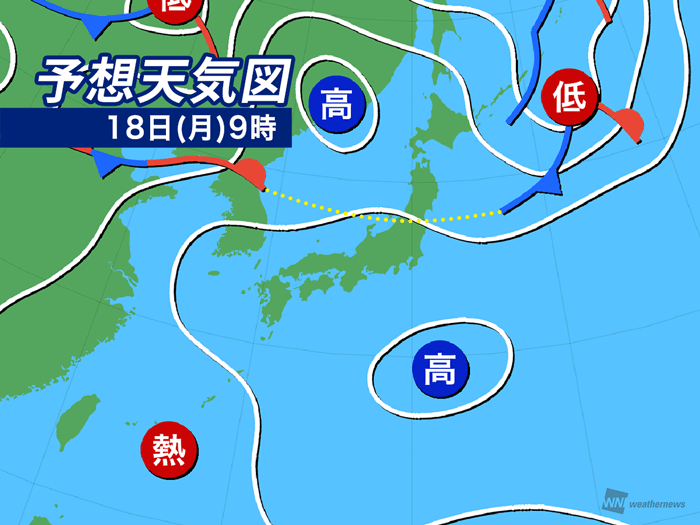 今日8月18日(月)の天気予報 関東以西は厳しい暑さ続く 天気急変にも注意