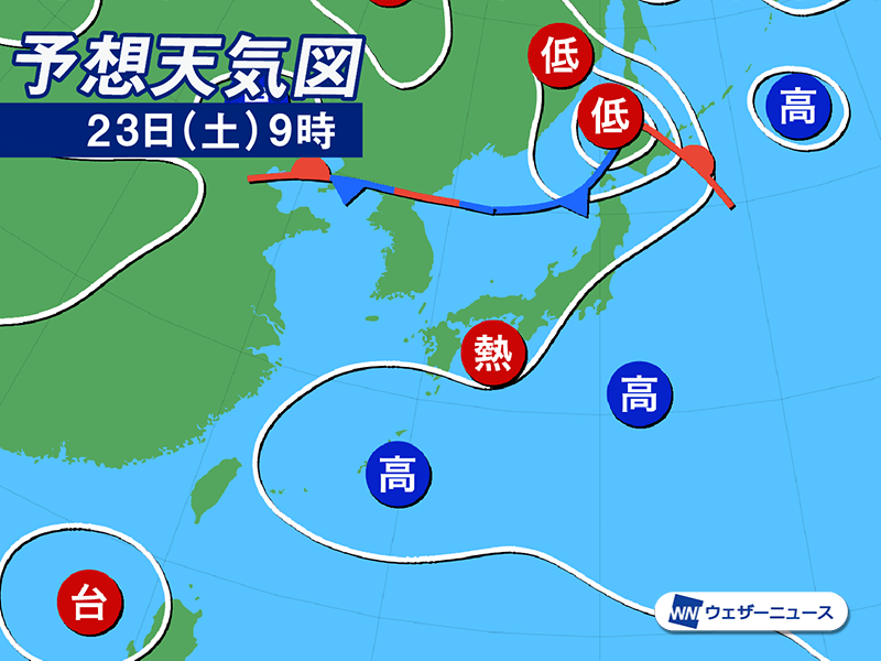 明日8月23日(土)の天気予報 関東、東海など危険な暑さ 北海道は朝まで雨