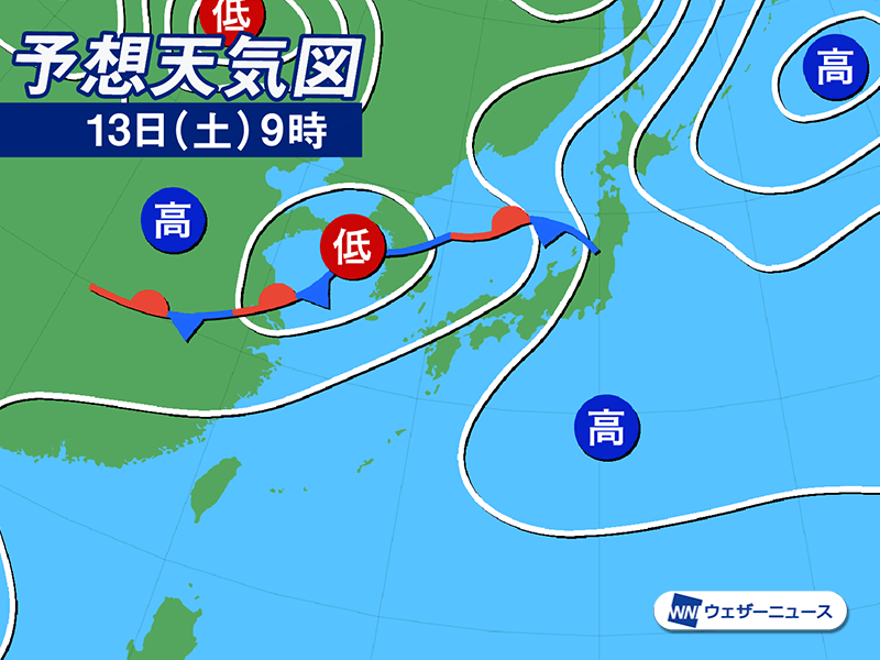 明日9月13日(土)の天気予報 三連休初日は全国的に雨の予想 北日本は