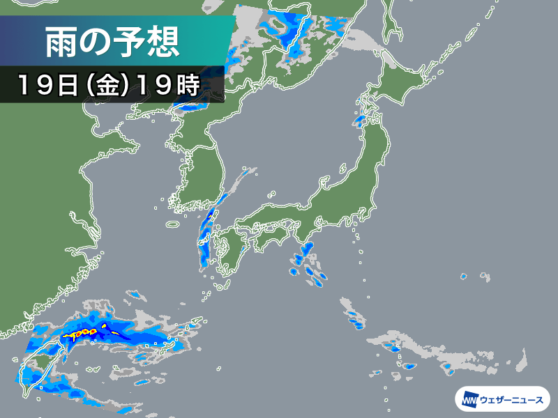今日12月19日(金)の天気予報 広範囲で貴重な晴天 西日本は気温上昇
