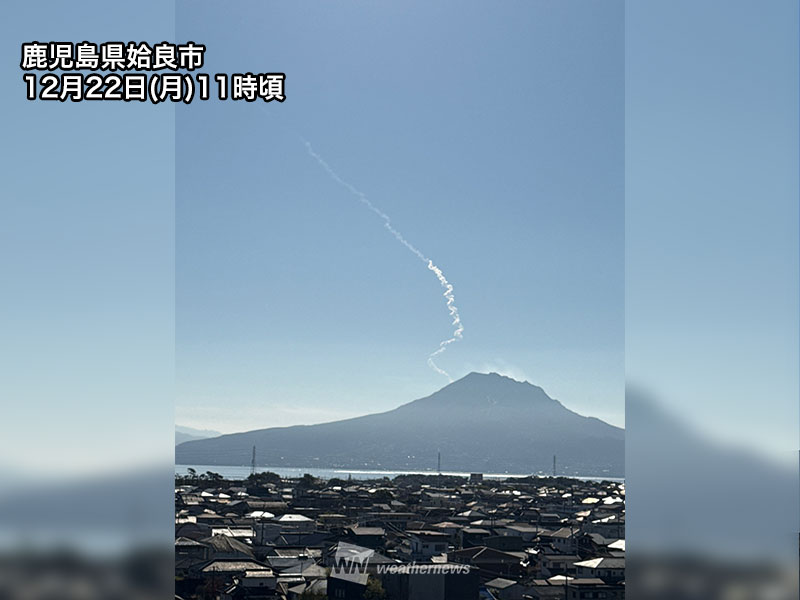 H3ロケット8号機が打上げ 冬至の青空に白い航跡