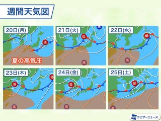 天気予報 傘マップ 7月19日 日 ウェザーニュース