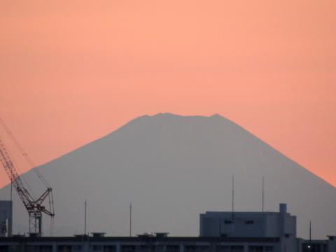 夕焼けと富士山のコ...