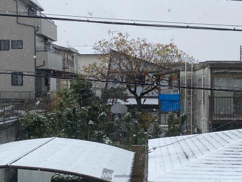 朝は名古屋で雪うっすら 注目の空の写真 ウェザーニュース