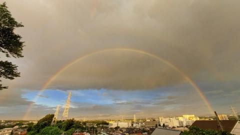 関東で見事な朝虹架かる 注目の空の写真 ウェザーニュース