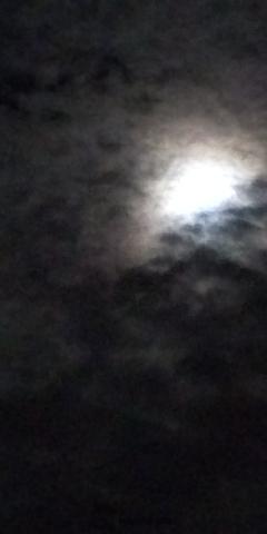 雲の中の月を撮るの...