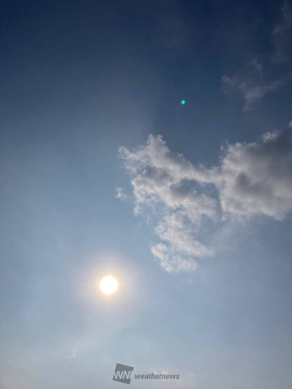 晴れ空 弱な風 雲多めな空 風は穏や 愛知県瀬戸市 Issei ウェザーニュース