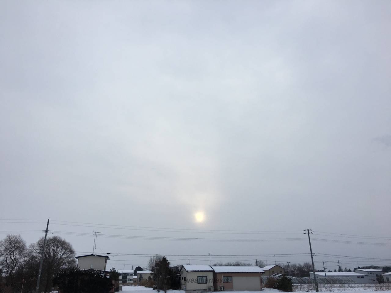 曇天ですが、うっすらと朝日が見られます。 青森県十和田市 ルイボス・ミルクT ウェザーニュース