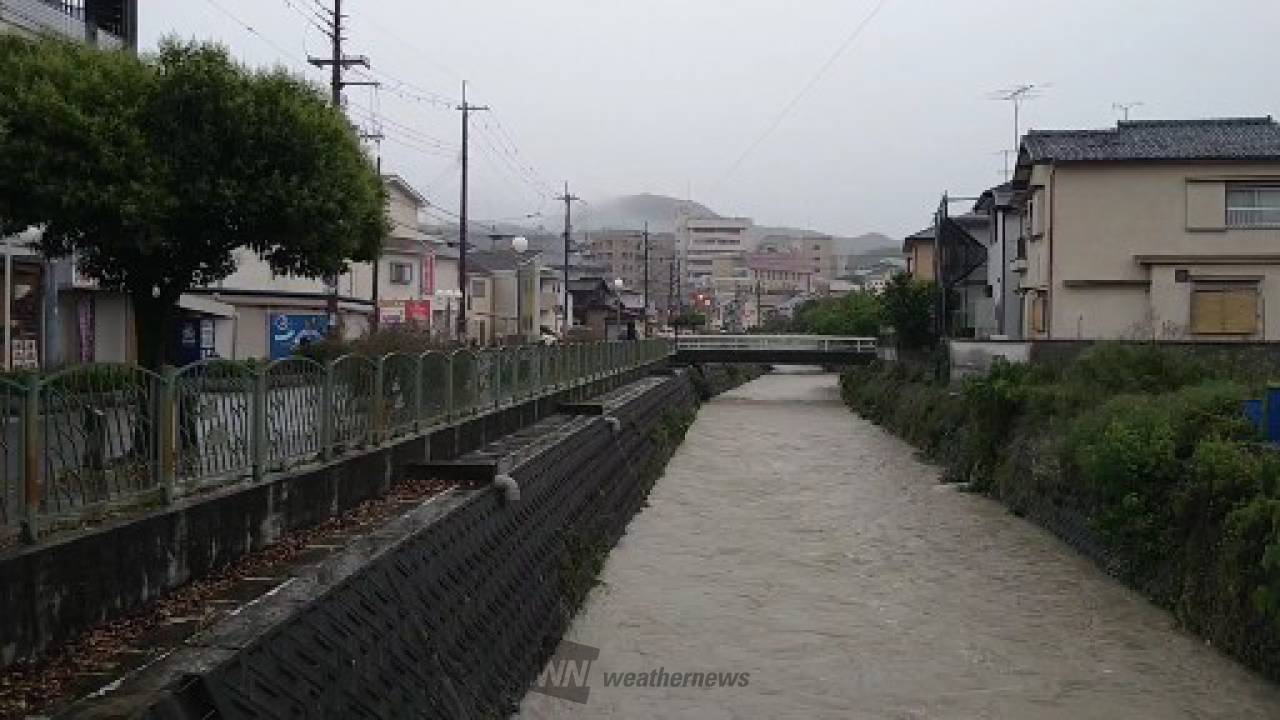 大和川水系の原川ですが、ちょっとした濁流 大阪府柏原市 滋郎太 ウェザーニュース
