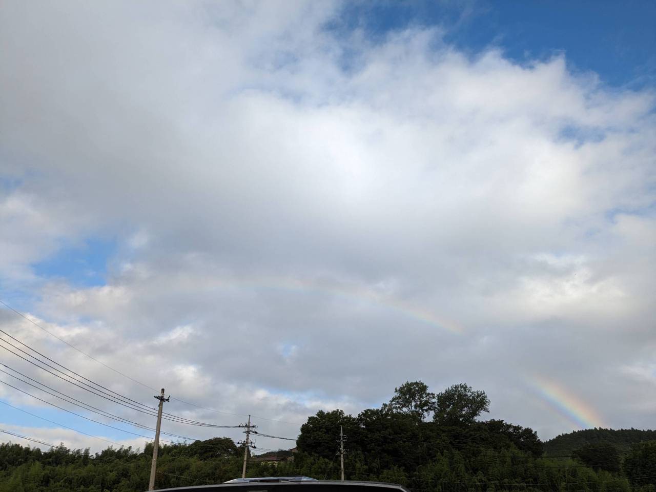 早起きしたら虹が掛かっていました 湿度は 栃木県那須烏山市 たいちょーp ウェザーニュース