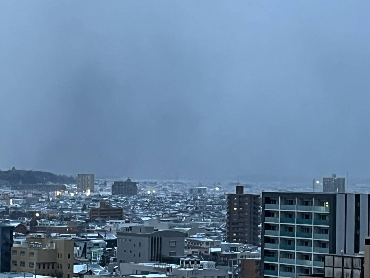 寒風山の姿は、見ることができません。風が 秋田県秋田市 トシちゃん ウェザーニュース