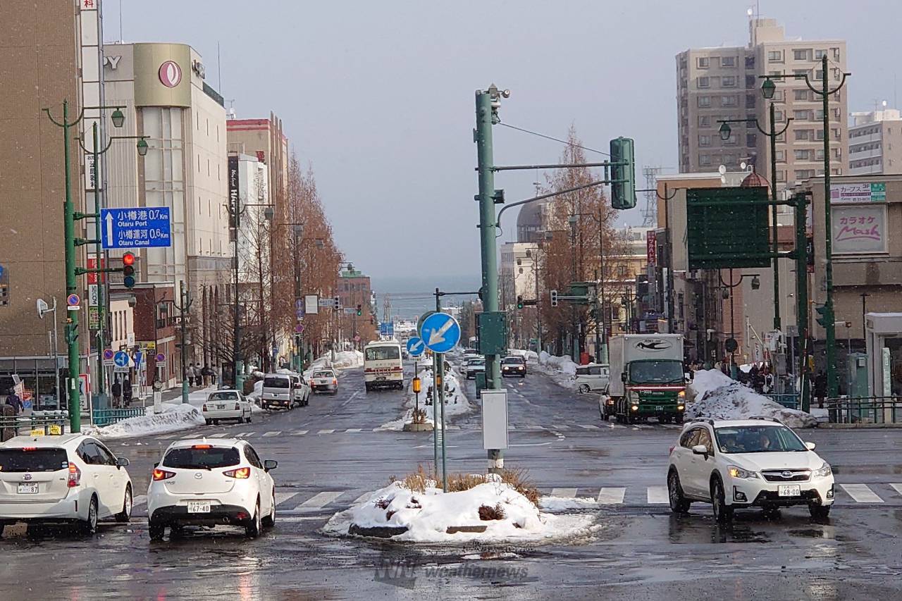 小樽駅から小樽港方向。中央に海が見えます 北海道小樽市 Soarer （ソアラ） ウェザーニュース