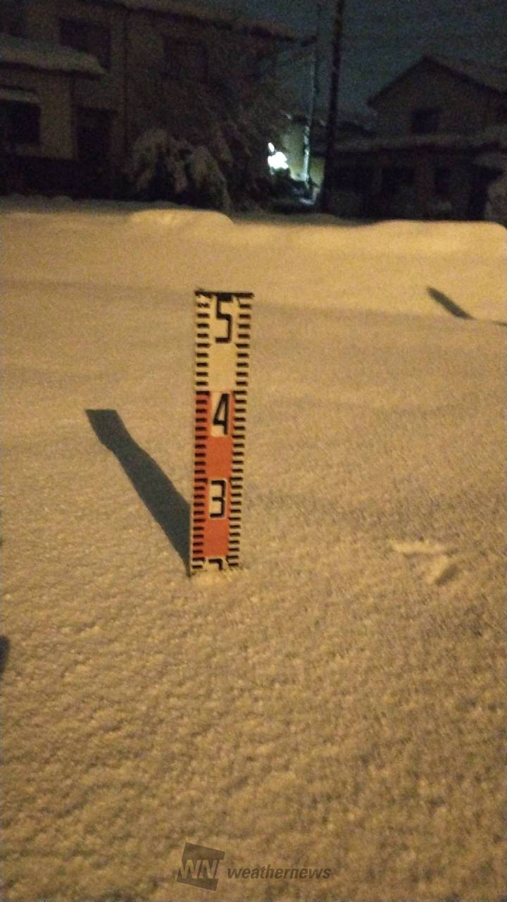 長岡市の道路の積雪量は、19㎝ありました 新潟県長岡市 太田さん ウェザーニュース
