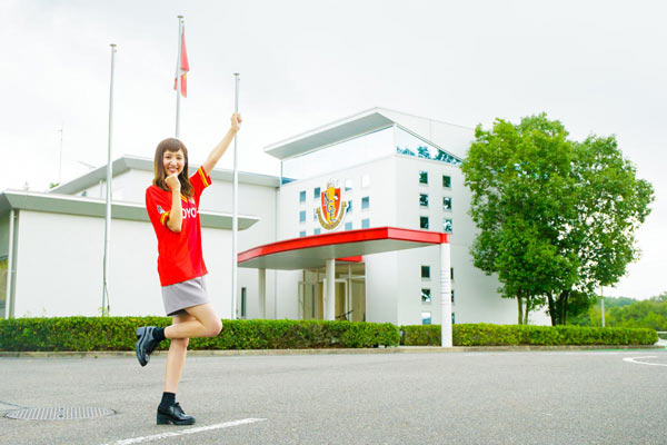 名古屋グランパスのクラブハウスで取材した